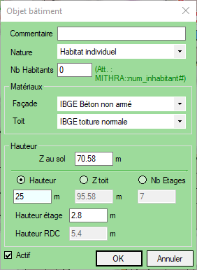 Interface d'un bâtiment