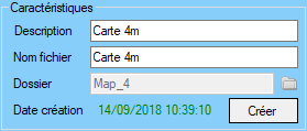 Caractéristiques d'une carte