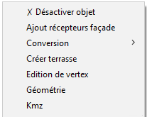 Activation/Désactivation menu contextuel