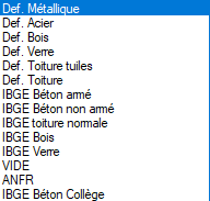 Matériaux du toit