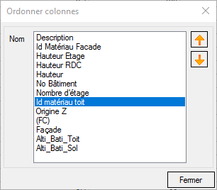 Modifier l'ordre des colonnes