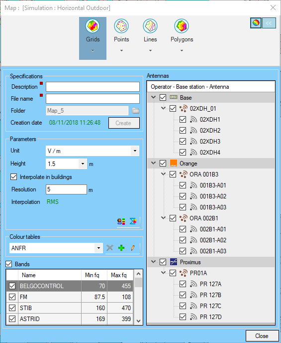 Map interface