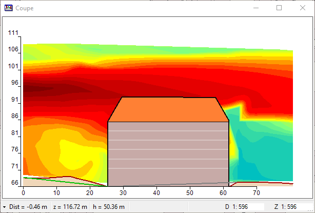 Vertical map with polygons