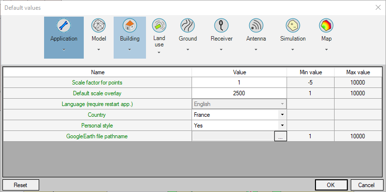MithraREM options menu