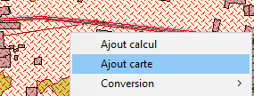 Ajouter une carte via le menu contextuel