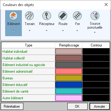 Interface de modification des couleurs d'objets