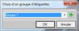 Choix du groupe d'étiquettes