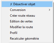 Activation/Désactivation menu contextuel