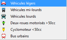 Liste de véhicules