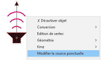 Modifier une source ponctuelle