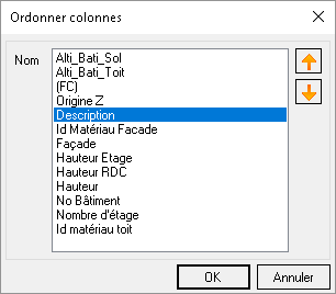 Modifier l'ordre des colonnes