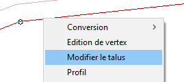 Modifier le talus