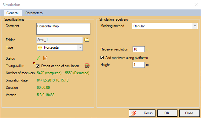 Simulation: general settings