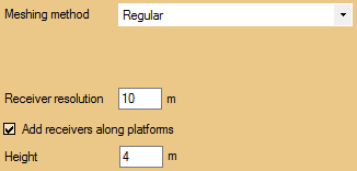 Receiver resolution for horizontal simulation