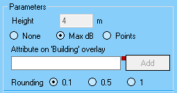 Max dB parameters - Horizontal simulation