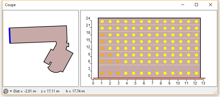 Facade map with receivers