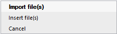 Import/Insert files