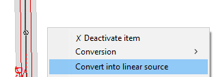 Convert into linear source