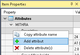 Add/Delete attribute from Properties window