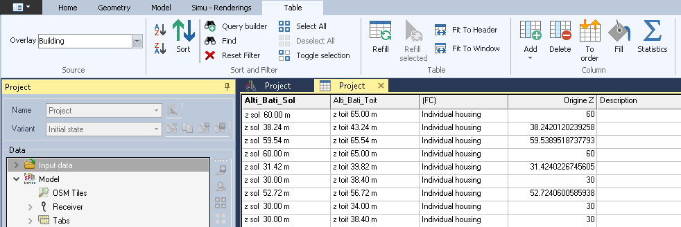 Tab and window table