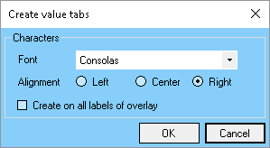 Create value tabs