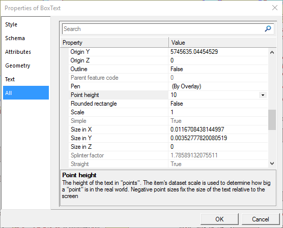 Modify the height of a Box/Label text