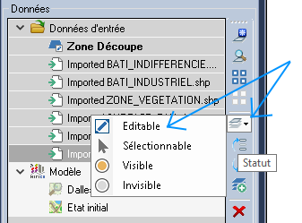 Statut d'un calque