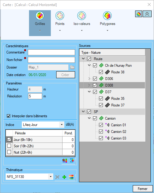 Interface de carte