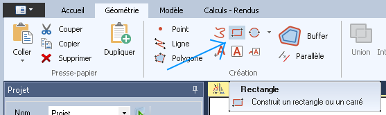 Outil rectangle