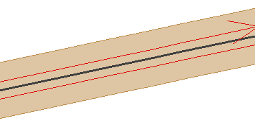 Représentation d'une voie ferrée type Tramway