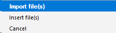 Import/Insert files