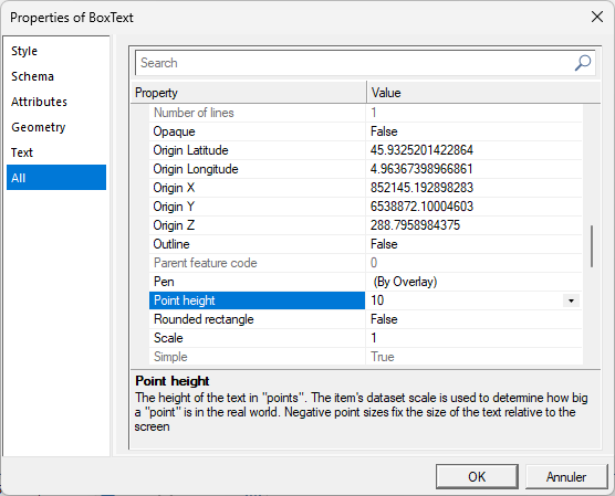 Modify the height of a Box/Label text