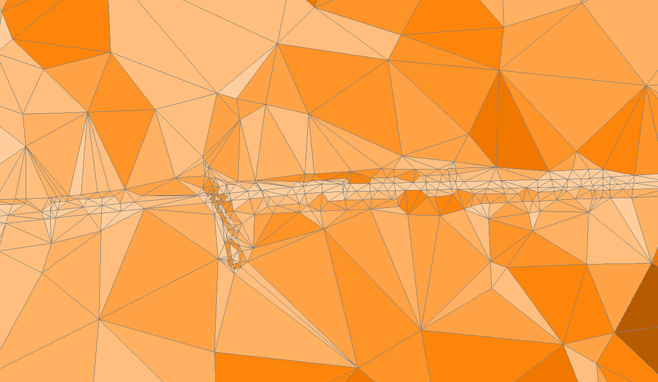 Visualisation de la triangulation du calcul