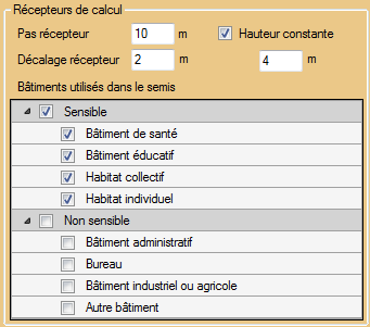 Pas de récepteur calcul en façade