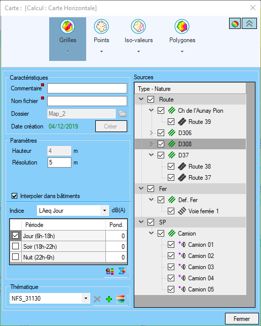 Interface de carte