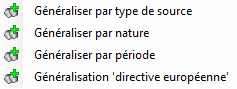 Options de généralisation de carte