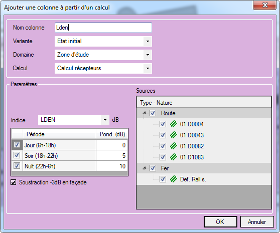 Ajout d'une colonne à partir d'un calcul sur récepteurs