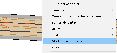 Modifier une voie ferrée