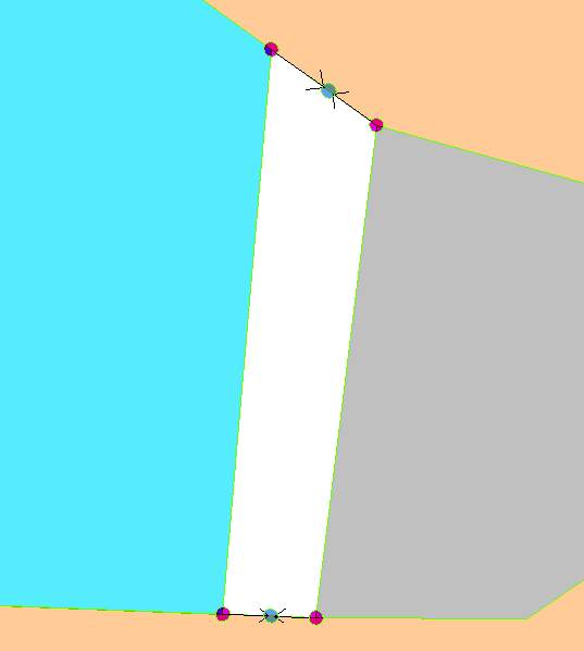 Ajout de vertex aux intersections et fusion des vertex voisins