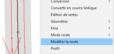 Modifier une route