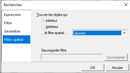 Section Filtre spatial