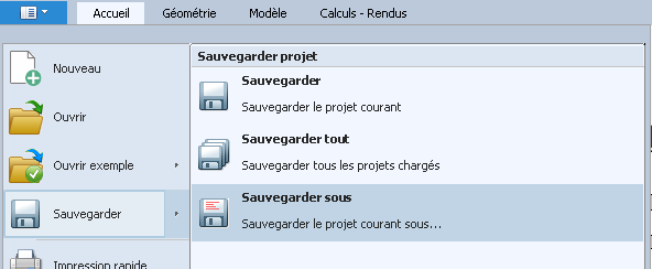 Sauvegarder sous