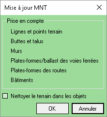 Mise à jour du MNT